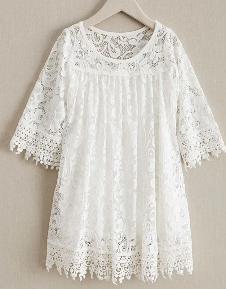 Chasing fireflies dreamy lace shift dress S L XL